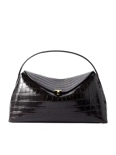 TOTEME T-lock Croc-effect Leather Shoulder Bag | Thumbnail 1 TOTEME T-lock Croc-effect Leather Shoulder Bag | Thumbnail 1