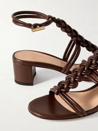 Gianvito Rossi Capua 45 Woven Leather Sandals | Thumbnail 4 Gianvito Rossi Capua 45 Woven Leather Sandals | Thumbnail 4