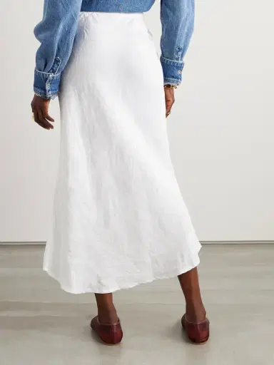 James Perse Surfside Asymmetric Linen Skirt | Thumbnail 3 James Perse Surfside Asymmetric Linen Skirt | Thumbnail 3