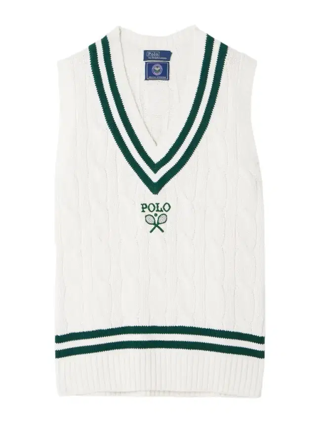 + Wimbledon Appliquéd Embroidered Cable-knit Cotton Vest - x large