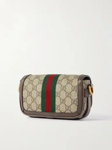 Gucci Ophidia Mini Leather-trimmed Printed Coated-canvas Shoulder Bag | Thumbnail 3 Gucci Ophidia Mini Leather-trimmed Printed Coated-canvas Shoulder Bag | Thumbnail 3