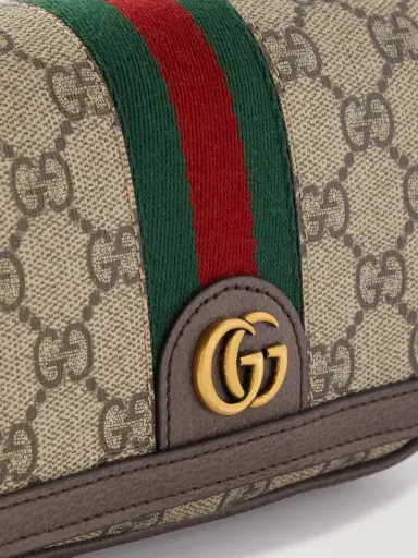 Gucci Ophidia Mini Leather-trimmed Printed Coated-canvas Shoulder Bag | Thumbnail 4 Gucci Ophidia Mini Leather-trimmed Printed Coated-canvas Shoulder Bag | Thumbnail 4