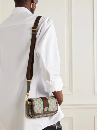Gucci Ophidia Mini Leather-trimmed Printed Coated-canvas Shoulder Bag | Thumbnail 6 Gucci Ophidia Mini Leather-trimmed Printed Coated-canvas Shoulder Bag | Thumbnail 6