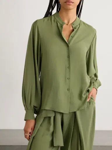 Loro Piana Sheryl Silk-crepe Blouse | Thumbnail 3 Loro Piana Sheryl Silk-crepe Blouse | Thumbnail 3