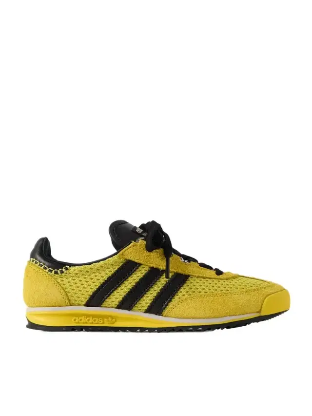 + Wales Bonner Sl76 Leather-trimmed Brushed-suede And Mesh Sneakers - UK 9