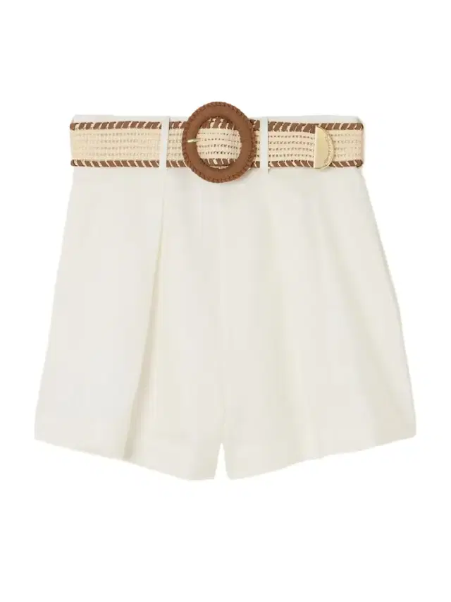 Halliday Belted Pleated Linen Shorts
