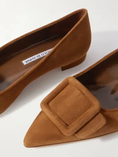 Manolo Blahnik Maysale Suede Point-toe Flats | Thumbnail 4 Manolo Blahnik Maysale Suede Point-toe Flats | Thumbnail 4