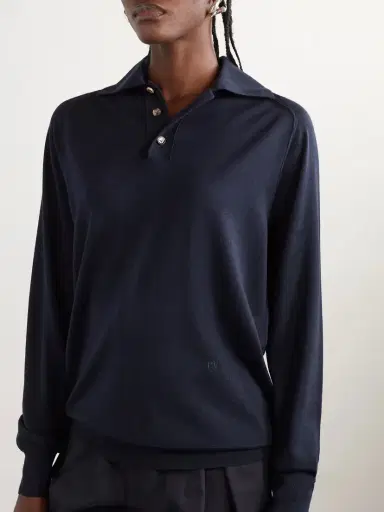 Bottega Veneta Wool Polo Shirt | Thumbnail 3 Bottega Veneta Wool Polo Shirt | Thumbnail 3