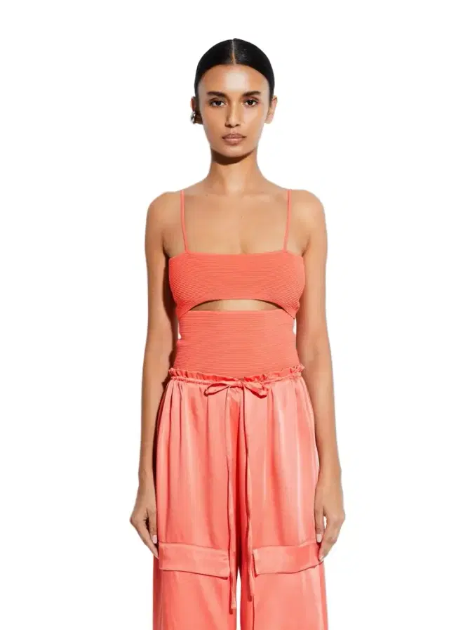 Matte Viscose Slit Tank