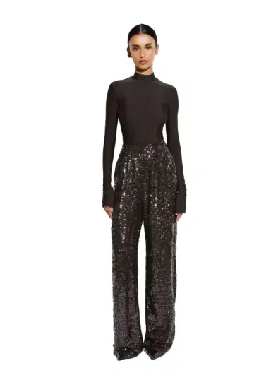 LAPOINTE Sequin Relaxed Pleated Pant | Thumbnail 1 LAPOINTE Sequin Relaxed Pleated Pant | Thumbnail 1