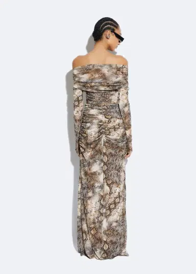 LAPOINTE Snake Mesh Draped Skirt | Thumbnail 3 LAPOINTE Snake Mesh Draped Skirt | Thumbnail 3
