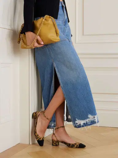 Aquazzura French Flirt 35 Grosgrain-trimmed Leopard-print Suede Pumps | Thumbnail 2 Aquazzura French Flirt 35 Grosgrain-trimmed Leopard-print Suede Pumps | Thumbnail 2