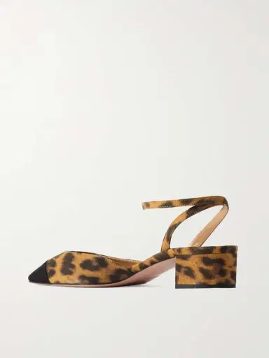 Aquazzura French Flirt 35 Grosgrain-trimmed Leopard-print Suede Pumps | Thumbnail 3 Aquazzura French Flirt 35 Grosgrain-trimmed Leopard-print Suede Pumps | Thumbnail 3