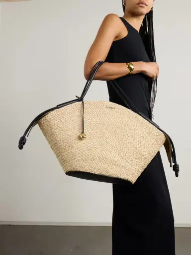 Loewe Paseo Large Leather-trimmed Raffia Tote | Thumbnail 2 Loewe Paseo Large Leather-trimmed Raffia Tote | Thumbnail 2