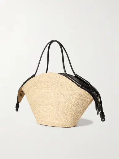 Loewe Paseo Large Leather-trimmed Raffia Tote | Thumbnail 3 Loewe Paseo Large Leather-trimmed Raffia Tote | Thumbnail 3