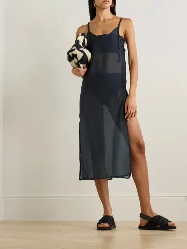 The Frankie Shop Madeline Voile Midi Dress | Thumbnail 2 The Frankie Shop Madeline Voile Midi Dress | Thumbnail 2
