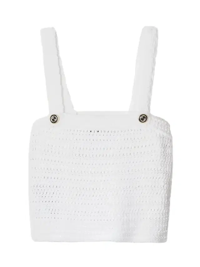 Cropped Button-embellished Crocheted Cotton Top