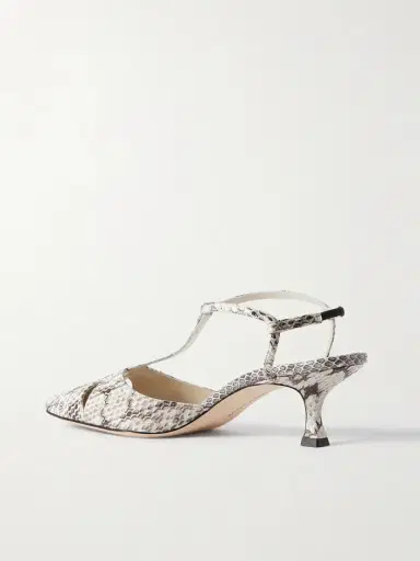 Manolo Blahnik Turgimod 50 Cutout Elaphe Slingback Pumps | Thumbnail 3 Manolo Blahnik Turgimod 50 Cutout Elaphe Slingback Pumps | Thumbnail 3