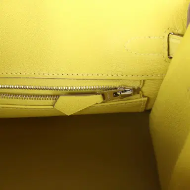 HERMÈS Hermes Birkin 25 Lime Matte Alligator Mississippiensis Palladium Hardware | Thumbnail 9 HERMÈS Hermes Birkin 25 Lime Matte Alligator Mississippiensis Palladium Hardware | Thumbnail 9