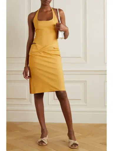 Jacquemus Hielo Cutout Draped Wool-blend Halterneck Mini Dress | Thumbnail 2 Jacquemus Hielo Cutout Draped Wool-blend Halterneck Mini Dress | Thumbnail 2