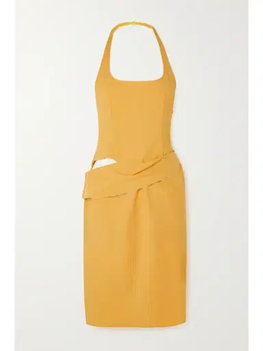 Jacquemus Hielo Cutout Draped Wool-blend Halterneck Mini Dress | Thumbnail 1 Jacquemus Hielo Cutout Draped Wool-blend Halterneck Mini Dress | Thumbnail 1