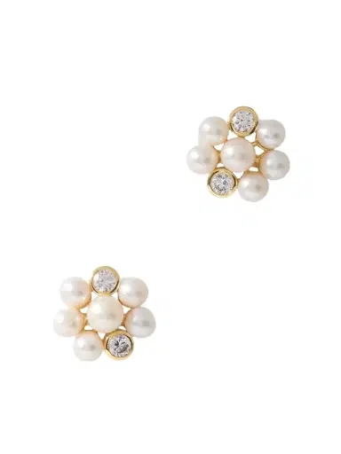 Completedworks Lightdrops Recycled Gold-vermeil, Pearl And Cubic Zirconia Earrings | Thumbnail 1 Completedworks Lightdrops Recycled Gold-vermeil, Pearl And Cubic Zirconia Earrings | Thumbnail 1