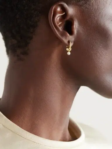 Spinelli Kilcollin Zahra 18-karat Gold Diamond Hoop Earrings | Thumbnail 2 Spinelli Kilcollin Zahra 18-karat Gold Diamond Hoop Earrings | Thumbnail 2