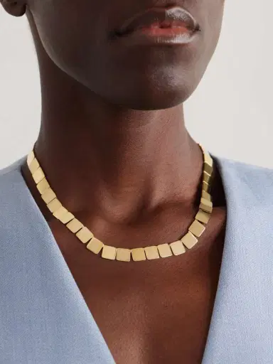 Ileana Makri Large Tile 18-karat Gold Necklace | Thumbnail 2 Ileana Makri Large Tile 18-karat Gold Necklace | Thumbnail 2