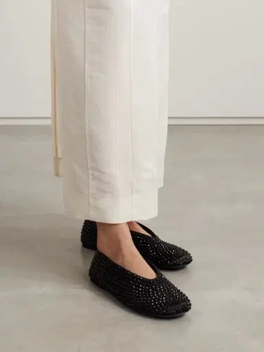 Khaite Marcy Crystal-embellished Satin Ballet Flats | Thumbnail 2 Khaite Marcy Crystal-embellished Satin Ballet Flats | Thumbnail 2