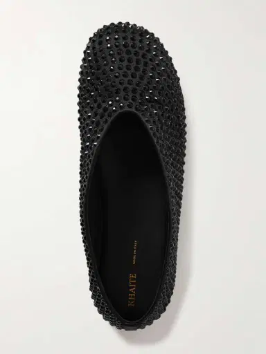 Khaite Marcy Crystal-embellished Satin Ballet Flats | Thumbnail 5 Khaite Marcy Crystal-embellished Satin Ballet Flats | Thumbnail 5