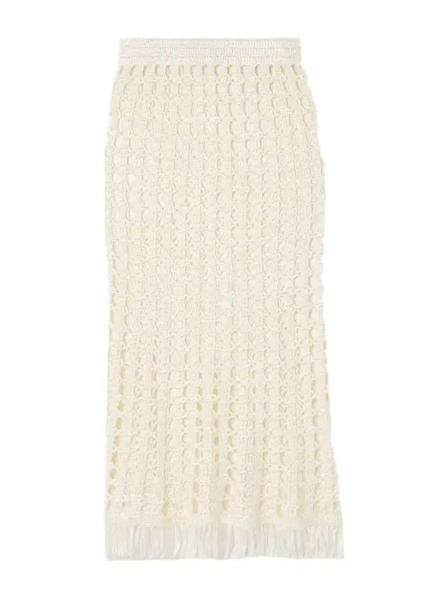 Fringed Crocheted Midi Skirt