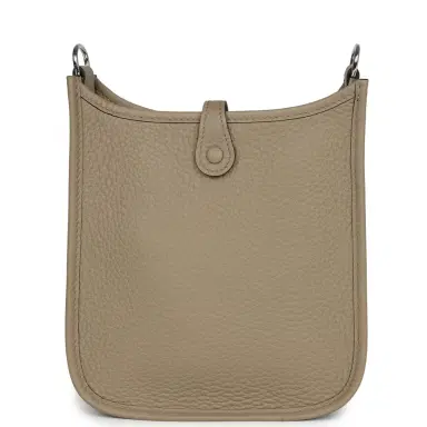 HERMÈS Hermes Evelyne TPM Beige Marfa Clemence Palladium Hardware | Thumbnail 4 HERMÈS Hermes Evelyne TPM Beige Marfa Clemence Palladium Hardware | Thumbnail 4