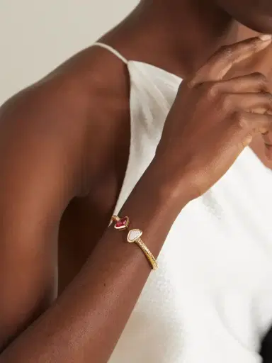 Marina B Trisolina Castagna 18-karat Gold, Diamond And Rubellite Bracelet | Thumbnail 2 Marina B Trisolina Castagna 18-karat Gold, Diamond And Rubellite Bracelet | Thumbnail 2