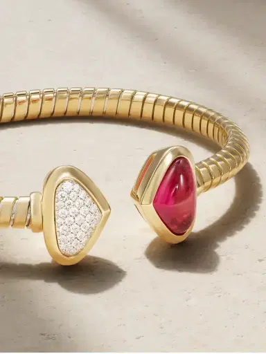 Marina B Trisolina Castagna 18-karat Gold, Diamond And Rubellite Bracelet | Thumbnail 4 Marina B Trisolina Castagna 18-karat Gold, Diamond And Rubellite Bracelet | Thumbnail 4