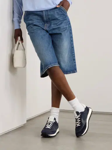 Gianvito Rossi Gravel Suede, Leather And Shell Sneakers | Thumbnail 2 Gianvito Rossi Gravel Suede, Leather And Shell Sneakers | Thumbnail 2