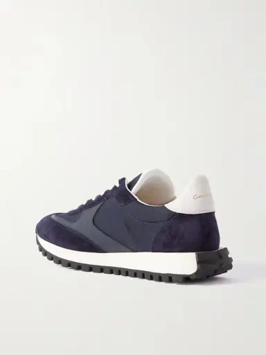 Gianvito Rossi Gravel Suede, Leather And Shell Sneakers | Thumbnail 3 Gianvito Rossi Gravel Suede, Leather And Shell Sneakers | Thumbnail 3