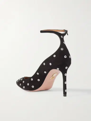 Aquazzura Love Affair 85 Embellished Suede Pumps | Thumbnail 3 Aquazzura Love Affair 85 Embellished Suede Pumps | Thumbnail 3