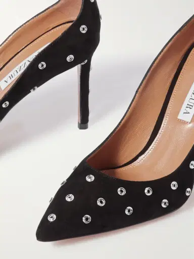 Aquazzura Love Affair 85 Embellished Suede Pumps | Thumbnail 4 Aquazzura Love Affair 85 Embellished Suede Pumps | Thumbnail 4