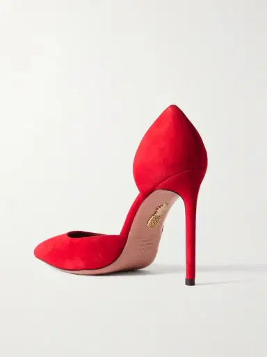 Aquazzura Very Bow Tie 105 Suede Point-toe Pumps | Thumbnail 3 Aquazzura Very Bow Tie 105 Suede Point-toe Pumps | Thumbnail 3