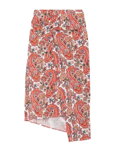 Rabanne Embellished Printed Asymmetric Stretch-jersey Wrap-effect Skirt | Thumbnail 1 Rabanne Embellished Printed Asymmetric Stretch-jersey Wrap-effect Skirt | Thumbnail 1