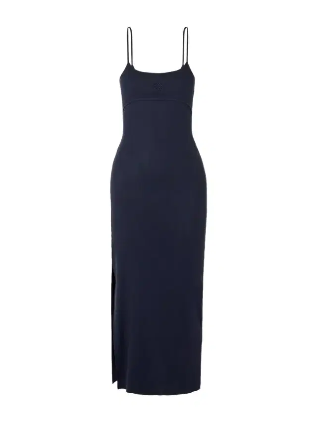 Anagram Logo-embroidered Ribbed Stretch-cotton Jersey Midi Dress