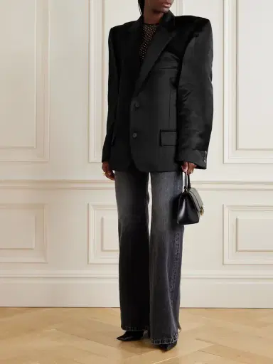 Balenciaga Cotton-blend Satin Blazer | Thumbnail 2 Balenciaga Cotton-blend Satin Blazer | Thumbnail 2