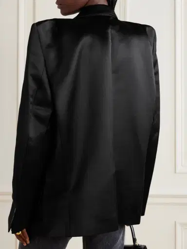 Balenciaga Cotton-blend Satin Blazer | Thumbnail 3 Balenciaga Cotton-blend Satin Blazer | Thumbnail 3