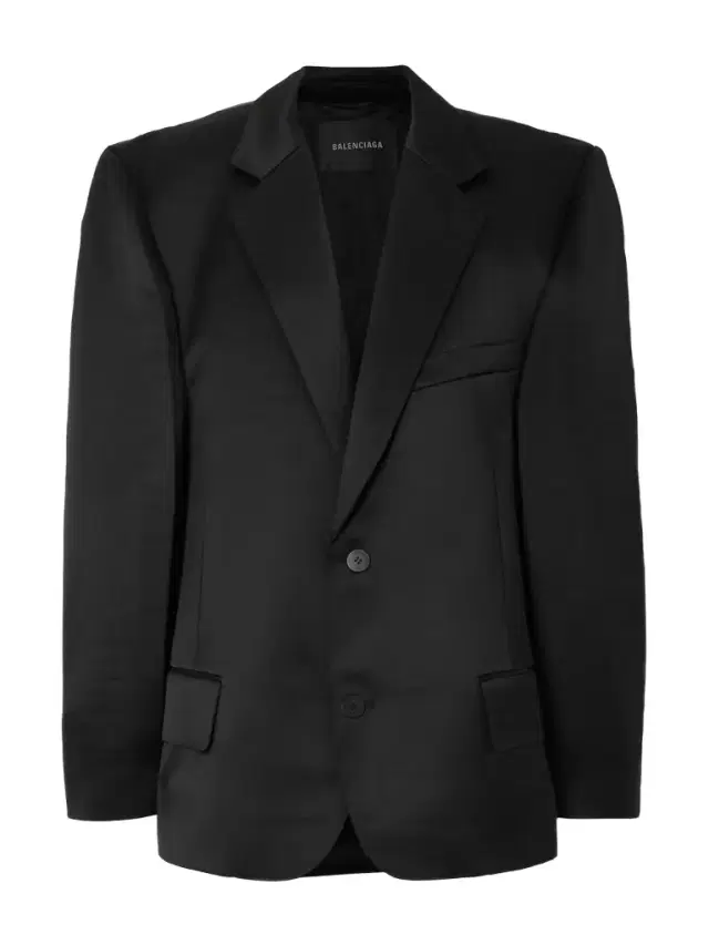 Cotton-blend Satin Blazer Cotton-blend Satin Blazer
