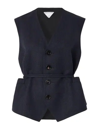 Bottega Veneta Belted Wool Waistcoat | Thumbnail 1 Bottega Veneta Belted Wool Waistcoat | Thumbnail 1