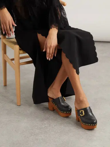Chloé Jeanette Studded Platform Clogs | Thumbnail 4 Chloé Jeanette Studded Platform Clogs | Thumbnail 4
