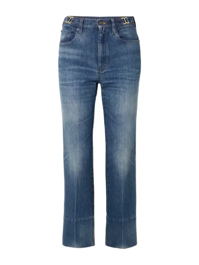 Embellished Mid-rise Straight-leg Organic Jeans