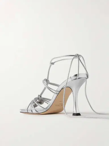 Jimmy Choo Jemma 90 Embellished Metallic Leather Sandals | Thumbnail 3 Jimmy Choo Jemma 90 Embellished Metallic Leather Sandals | Thumbnail 3
