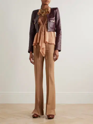 Chloé Ruffled Silk-georgette Blouse | Thumbnail 2 Chloé Ruffled Silk-georgette Blouse | Thumbnail 2