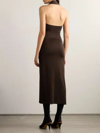 Khaite Coraline Jersey Halterneck Midi Dress | Thumbnail 3 Khaite Coraline Jersey Halterneck Midi Dress | Thumbnail 3